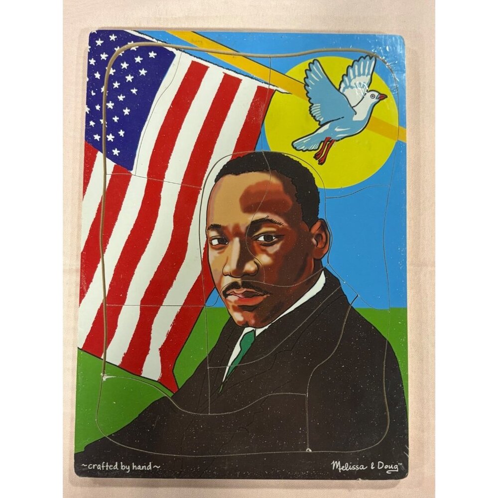 Melissa & Doug Martin Luther King Jr. Wooden Puzzle 12"x9" Ages 4+ Crafted By Ha